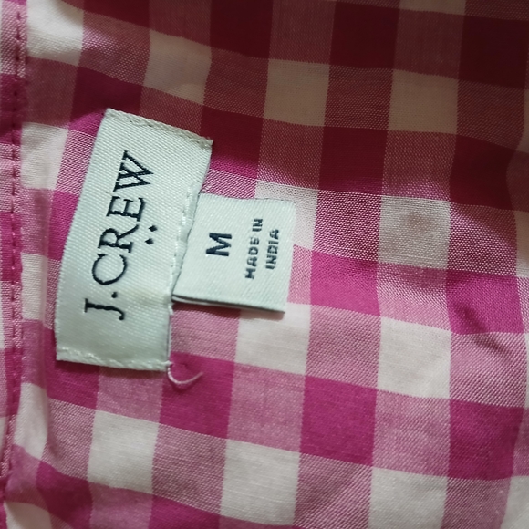 J. Crew Pink Checkered Button Down Shirt - Picture 6 of 8
